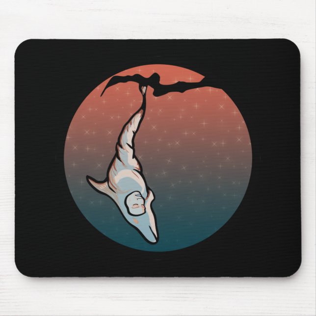 starlight dolphin cocoon mouse mat (Front)