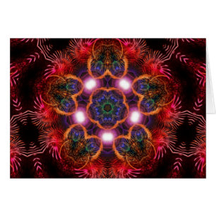 Starlight Fractal Rose Card