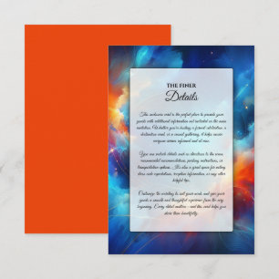 Starlight Fusion of Fire and Ice Wedding Enclosure Card