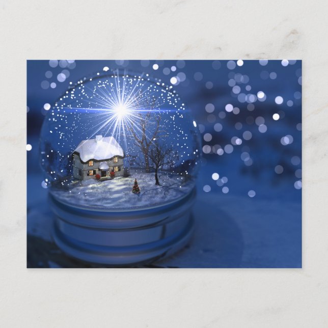 Starlight Globe Christmas Postcard (Front)