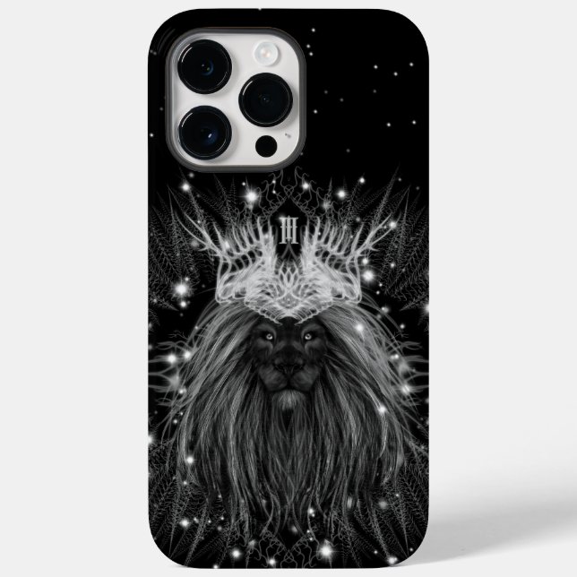 Starlight Lion with Crown Monogram Case-Mate iPhone Case (Back)