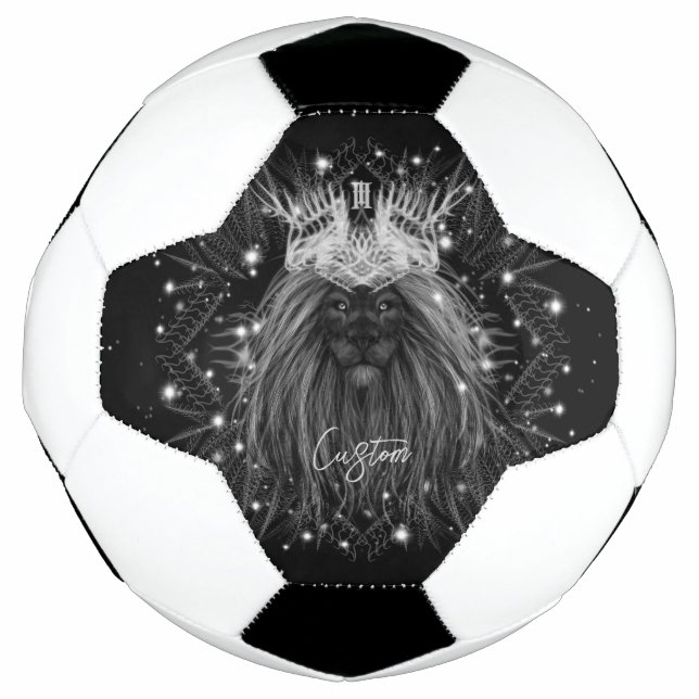 Starlight Lion with Crown Monogram Football (Front)