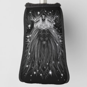 Starlight Lion with Crown Monogram Golf Head Cover