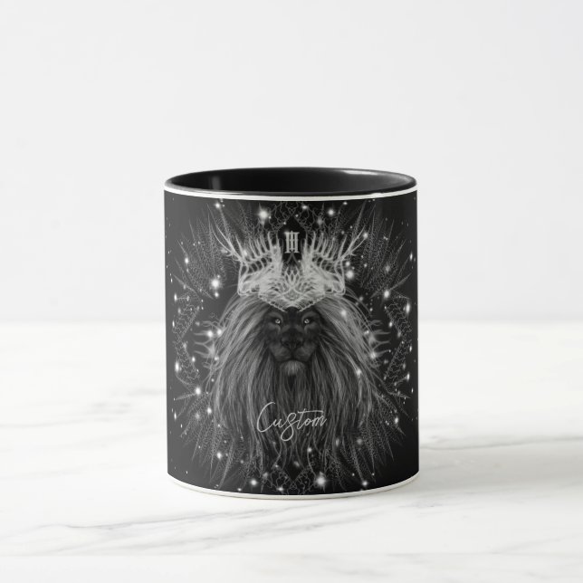 Starlight Lion with Crown Monogram Mug (Center)