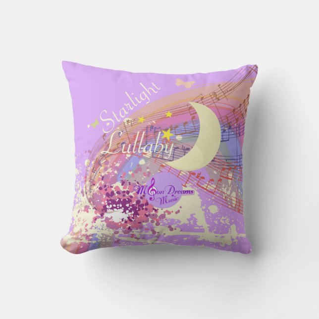 Starlight Lullaby Colorsplash Throw Pillow (Front)