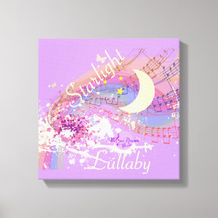 Starlight Lullaby Colour Splash Stretched Canvas