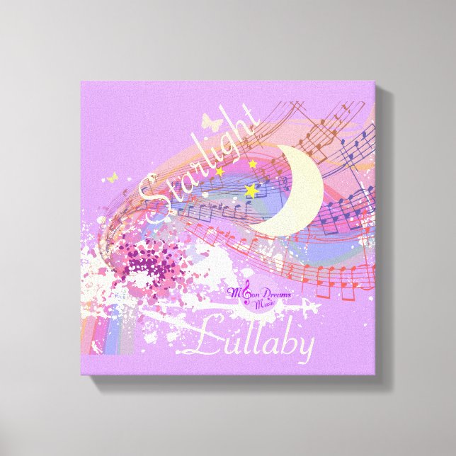 Starlight Lullaby Colour Splash Stretched Canvas Print (Front)
