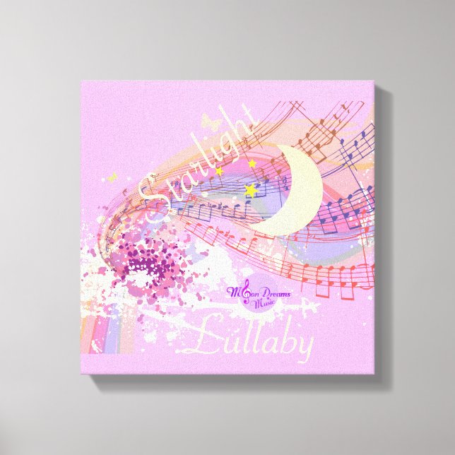 Starlight Lullaby Pink Wrapped Canvas (Front)