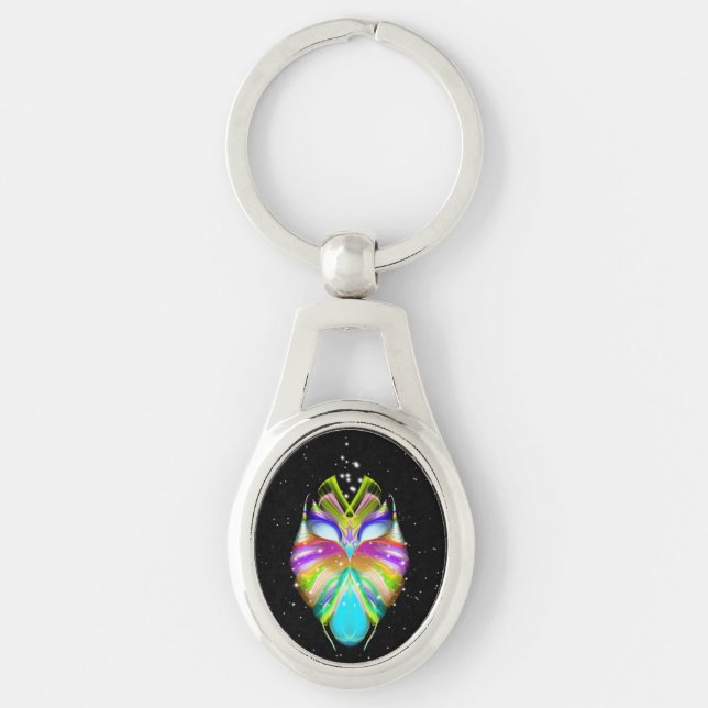 Starlight Oracle Owl  Key Ring (Front)