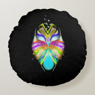 Starlight Oracle Owl Round Cushion