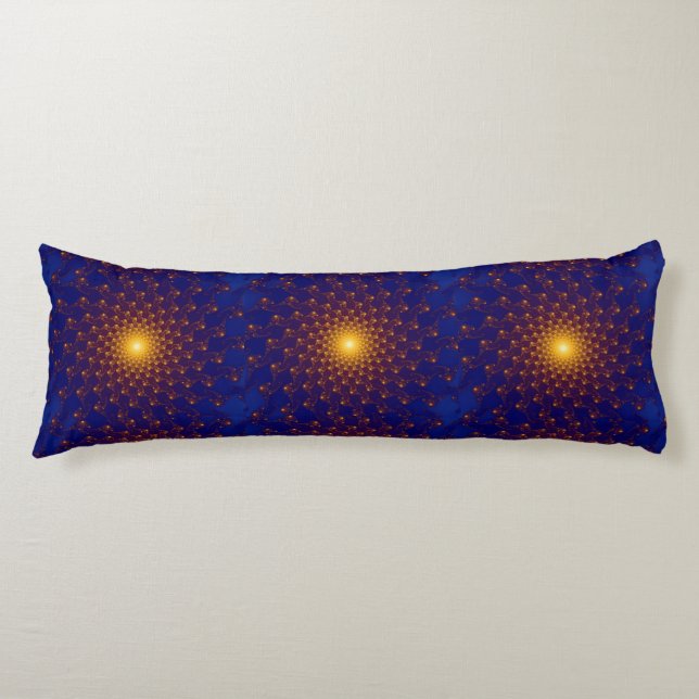 Starlight Pattern Midnight Blue Body  Pillow (Front)