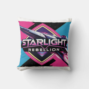 Starlight Rebellion Retro Pop Culture Poster 80s- Cushion