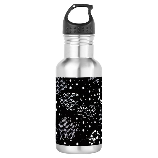 Starlight Silkscreen flask design 710 Ml Water Bottle (Front)