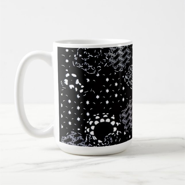 Starlight Silkscreen flask design Coffee Mug (Left)