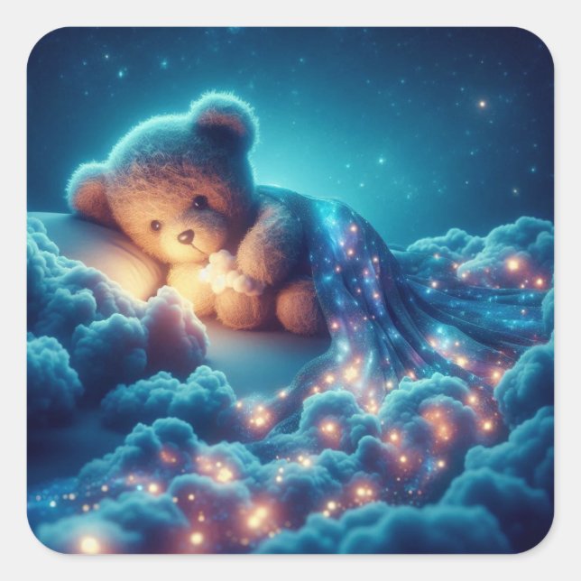 Starlight Snuggle Square Sticker (Front)