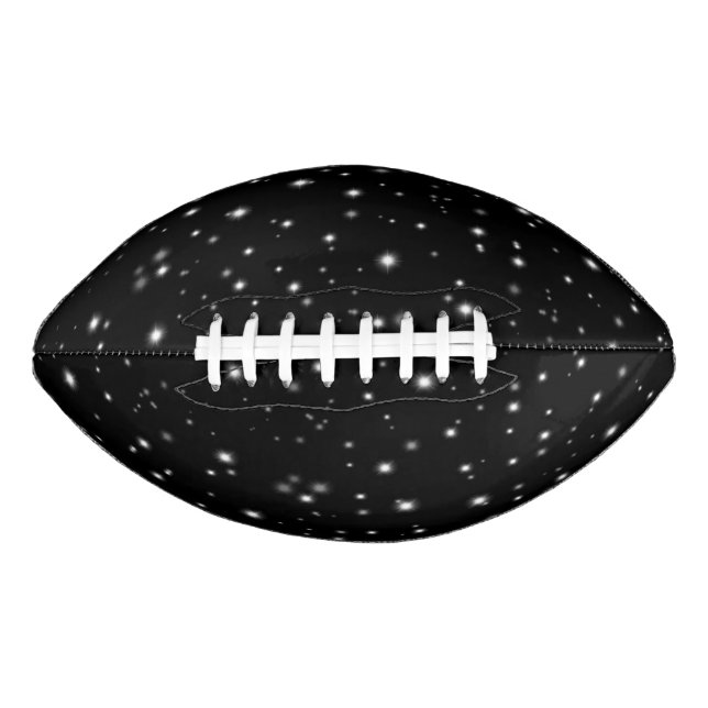 Starlight Sparkles Black and White Stars American Football (Front)
