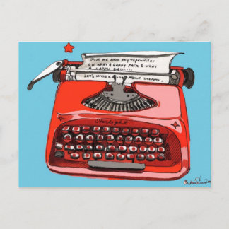 Starlight Starfire Typewriter Postcard