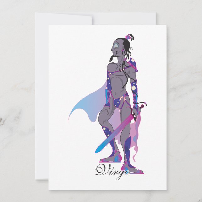 Starlight Virgo (Male) Invitations (Front)