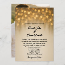 Starlight Vow Photo Wedding Invitation