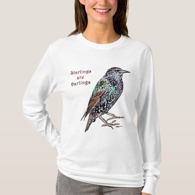 Starlings Are Darlings T-Shirt (Front)