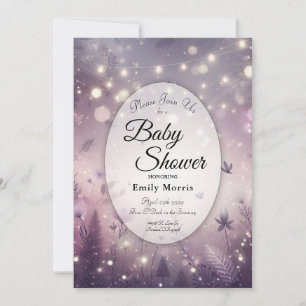 Starlit Enchantment in Bloom Baby Shower Invitation