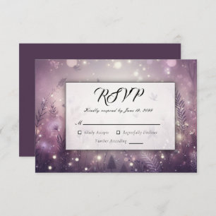 Starlit Enchantment in Bloom RSVP Card