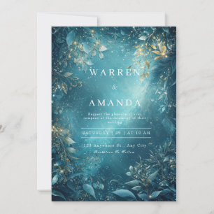 Starlit Forest Dream Wedding Invitation