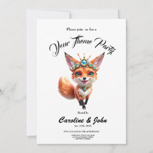 Starlit Fox of the Moonlit Meadows. Invitation