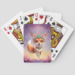 Starlit Fox of the Moonlit Meadows.  Playing Cards