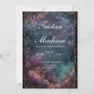 Starlit Garden Fantasy Wedding Invitation