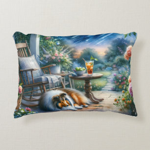 Starlit Garden Porch Sheltie Dream Decorative Cushion