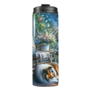 Starlit Garden Porch Sheltie Dream Thermal Tumbler