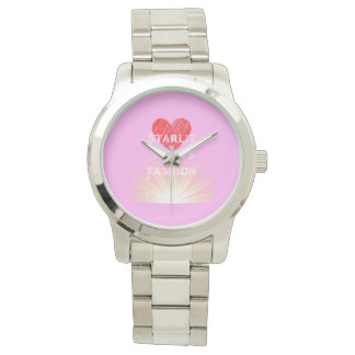 Starlit Hearts Fashion Red Heart Shine Watch