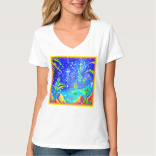 "Starlit Jungle" Cute Painting. Buy Now T-Shirt