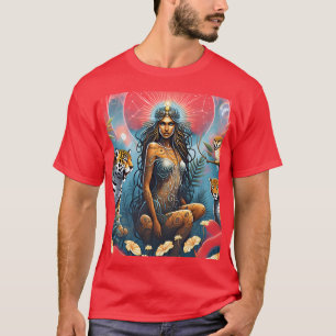 Starlit Jungle Queen 🌌 Celestial Safari Royalty T-Shirt