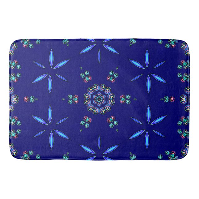 Starlit Kaleidoscope Bath Mat (Front)
