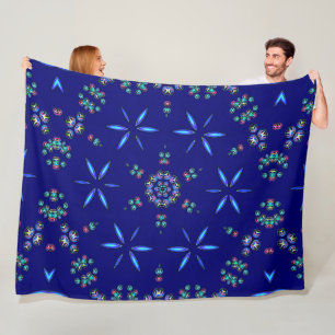 Starlit Kaleidoscope Fleece Blanket