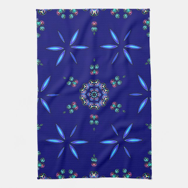 Starlit Kaleidoscope Tea Towel (Vertical)