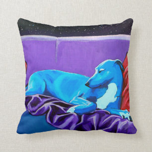 Starlit Lurcher cushion