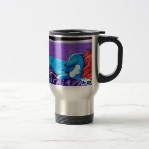 'Starlit lurcher' Travel Mug