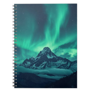 Starlit Silence – Custom Quote Print with Aurora & Notebook