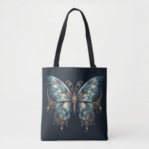 Starlit Wings Celestial Moth – Lunar Magic Art  Tote Bag