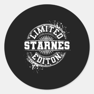 Starnes Funny Surname Family Tree Birthday Gift Classic Round Sticker