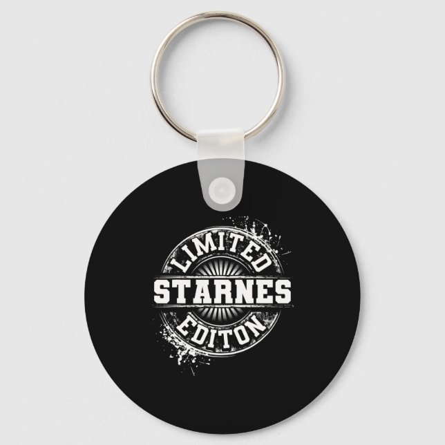 Starnes Funny Surname Family Tree Birthday Gift  Key Ring (Front)