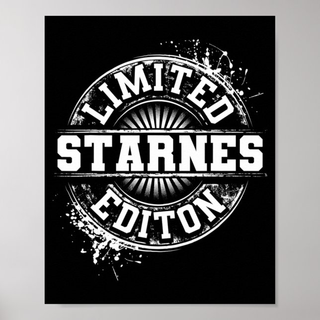 Starnes Funny Surname Family Tree Birthday Gift  Poster (Front)