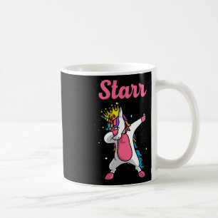 Starr Name Personalized Birthday Dabbing Unicorn Q Coffee Mug