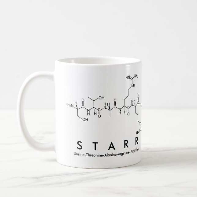 Starr peptide name mug (Left)