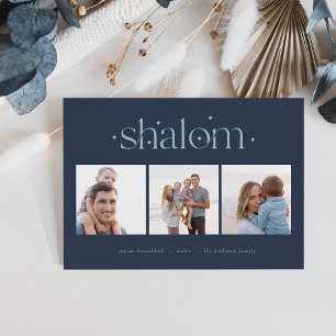 Starred Connection Hanukkah Photo Collage Holiday Card