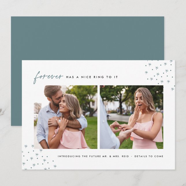 Starred Forever | 2 Photo Engagement Announcement (Front/Back)