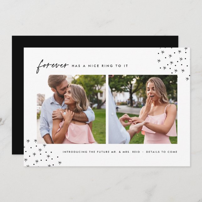 Starred Forever | 2 Photo Engagement Announcement (Front/Back)